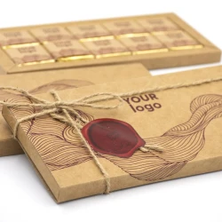 Шоколадный набор с логотипом 50 г "Пенал" крафт